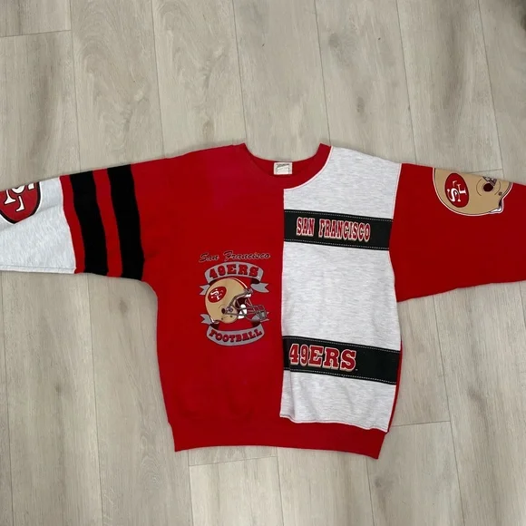 Vintage Team Rated San Francisco 49ers Patchwork Sweatshirt Men’s L Made in USA